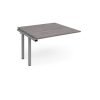 Adapt boardroom table add on unit 1200mm x 1200mm - silver frame Grey Oak Top - EBT1212-AB-S-GO