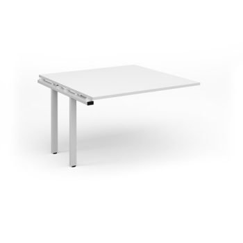 Adapt boardroom table add on unit 1200mm x 1200mm - white frame White Top - EBT1212-AB-WH-WH