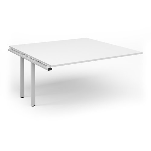 Adapt boardroom table add on unit 1600mm x 1600mm - white frame White Top - EBT1616-AB-WH-WH