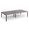 Adapt rectangular boardroom table 3200mm x 1600mm - black frame Grey Oak Top - EBT3216-K-GO