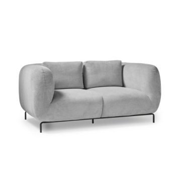 Ebony two seater sofa chair in warm grey - EBY50002-WG