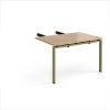 Adapt add on unit double return desk 800mm x 1200mm - green frame Beech top - ER812-AB-GN-B