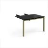 Adapt add on unit double return desk 800mm x 1200mm - green frame black top - ER812-AB-GN-BK