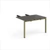 Adapt add on unit double return desk 800mm x 1200mm - green frame storm grey top - ER812-AB-GN-OG