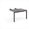 Adapt add on unit double return desk 800mm x 1200mm - black frame Grey Oak Top - ER812-AB-K-GO