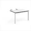 Adapt add on unit double return desk 800mm x 1200mm - white frame White Top black edge - ER812-AB-WH-WK