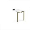 Adapt add on unit single return desk 800mm x 600mm - green frame White Top - ER86-AB-GN-WH