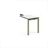 Adapt add on unit single return desk 800mm x 600mm - green frame White Top black edge - ER86-AB-GN-WK