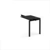 Adapt add on unit single return desk 800mm x 600mm - black frame black top - ER86-AB-K-BK