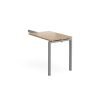 Adapt add on unit single return desk 800mm x 600mm - silver frame Beech top - ER86-AB-S-B