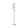Ersa coat stand with 6 coat hooks and 3 umbrella hooks - White & Oak - ERCS