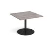 Eternal square extension table 1000mm x 1000mm - black base Grey Oak Top - ETN10-K-GO