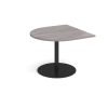 Eternal radial extension table 1000mm x 1000mm - black base Grey Oak Top - ETN10D-K-GO