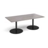 Eternal rectangular boardroom table 2000mm x 1000mm - black base Grey Oak Top - ETN20-K-GO