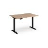 Elev8 Contract 1200w Straight Sit-stand Desk 1200mm X 800mm - Black Frame Beech Top - EVC-1200-K-B