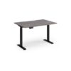 Elev8 Contract 1200w Straight Sit-stand Desk 1200mm X 800mm - Black Frame Grey Oak Top - EVC-1200-K-GO