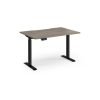 Elev8 Contract 1200w Straight Sit-stand Desk 1200mm X 800mm - Black Frame Nebraska Oak - EVC-1200-K-NO