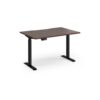 Elev8 Contract 1200w Straight Sit-stand Desk 1200mm X 800mm - Black Frame Walnut Top - EVC-1200-K-W
