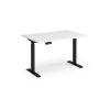 Elev8 Contract 1200w Straight Sit-stand Desk 1200mm X 800mm - Black Frame White Top - EVC-1200-K-WH
