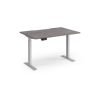 Elev8 Contract 1200w Straight Sit-stand Desk 1200mm X 800mm - Silver Frame Grey Oak Top - EVC-1200-S-GO