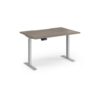 Elev8 Contract 1200w Straight Sit-stand Desk 1200mm X 800mm - Silver Frame Nebraska Oak - EVC-1200-S-NO