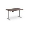 Elev8 Contract 1200w Straight Sit-stand Desk 1200mm X 800mm - Silver Frame Walnut Top - EVC-1200-S-W