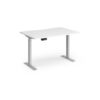 Elev8 Contract 1200w Straight Sit-stand Desk 1200mm X 800mm - Silver Frame White Top - EVC-1200-S-WH