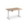 Elev8 Contract 1200w Straight Sit-stand Desk 1200mm X 800mm - White Frame Beech Top - EVC-1200-WH-B