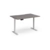 Elev8 Contract 1200w Straight Sit-stand Desk 1200mm X 800mm - White Frame Grey Oak Top - EVC-1200-WH-GO