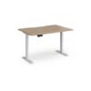 Elev8 Contract 1200w Straight Sit-stand Desk 1200mm X 800mm - White Frame Kendal Oak Top - EVC-1200-WH-KO