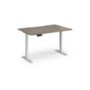 Elev8 Contract 1200w Straight Sit-stand Desk 1200mm X 800mm - White Frame Nebraska Oak - EVC-1200-WH-NO