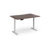 Elev8 Contract 1200w Straight Sit-stand Desk 1200mm X 800mm - White Frame Walnut Top - EVC-1200-WH-W