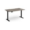 Elev8 Contract 1400w Straight Sit-stand Desk 1400mm X 800mm - Black Frame Nebraska Oak - EVC-1400-K-NO