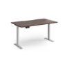 Elev8 Contract 1400w Straight Sit-stand Desk 1400mm X 800mm - Silver Frame Walnut Top - EVC-1400-S-W