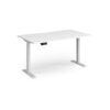 Elev8 Contract 1400w Straight Sit-stand Desk 1400mm X 800mm - White Frame White Top - EVC-1400-WH-WH