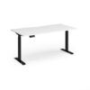 Elev8 Contract 1600w Straight Sit-stand Desk 1600mm X 800mm - Black Frame White Top - EVC-1600-K-WH