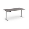 Elev8 Contract 1600w Straight Sit-stand Desk 1600mm X 800mm - Silver Frame Grey Oak Top - EVC-1600-S-GO