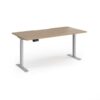 Elev8 Contract 1600w Straight Sit-stand Desk 1600mm X 800mm - Silver Frame Kendal Oak Top - EVC-1600-S-KO