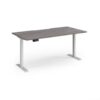 Elev8 Contract 1600w Straight Sit-stand Desk 1600mm X 800mm - White Frame Grey Oak Top - EVC-1600-WH-GO