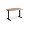 Elev8 Luxe Straight Sit-Stand Desk 1200mm x 800mm - Black Frame / Beech Top - EVL-1200-K-B