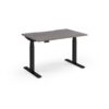 Elev8 Luxe Straight Sit-Stand Desk 1200mm x 800mm - Black Frame / Grey Oak Top - EVL-1200-K-GO