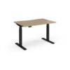 Elev8 Luxe Straight Sit-Stand Desk 1200mm x 800mm - Black Frame / Kendal Oak Top - EVL-1200-K-KO