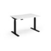 Elev8 Luxe Straight Sit-Stand Desk 1200mm x 800mm - Black Frame / White Top - EVL-1200-K-WH