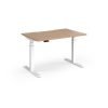 Elev8 Luxe Straight Sit-Stand Desk 1200mm x 800mm - White Frame / Beech Top - EVL-1200-WH-B