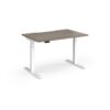 Elev8 Luxe Straight Sit-Stand Desk 1200mm x 800mm - White Frame / Nebraska Oak Top - EVL-1200-WH-NO