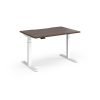 Elev8 Luxe Straight Sit-Stand Desk 1200mm x 800mm - White Frame / Walnut Top - EVL-1200-WH-W