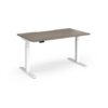 Elev8 Luxe Straight Sit-Stand Desk 1400mm x 800mm - White Frame / Nebraska Oak Top - EVL-1400-WH-NO