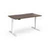 Elev8 Luxe Straight Sit-Stand Desk 1400mm x 800mm - White Frame / Walnut Top - EVL-1400-WH-W