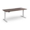 Elev8 Luxe Straight Sit-Stand Desk 1800mm x 800mm - White Frame / Walnut Top - EVL-1800-WH-W