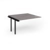 Connex Goal-Post 1200 x 1200 x 725mm Back to Back Add On Bay - Black Frame / Grey Oak Top - GCO1212-AB-K-GO